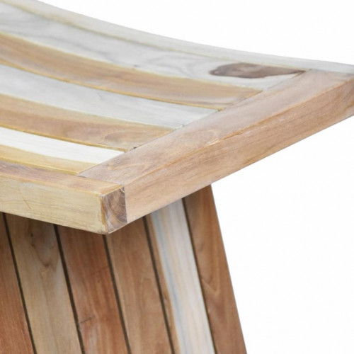 Stolička DIVERO, masívny neošetrený teak, 60 x 35 x 45 cm