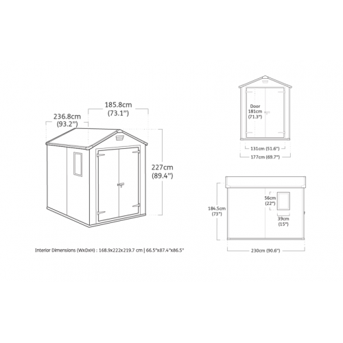 Záhradný plastový domček MANOR