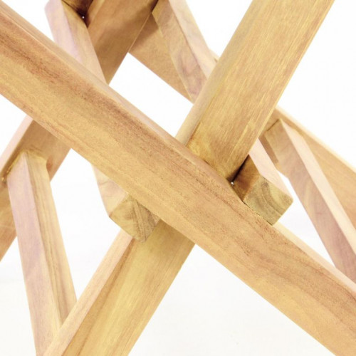 Skladacia stolička z teakového dreva DIVERO, 4 kusy