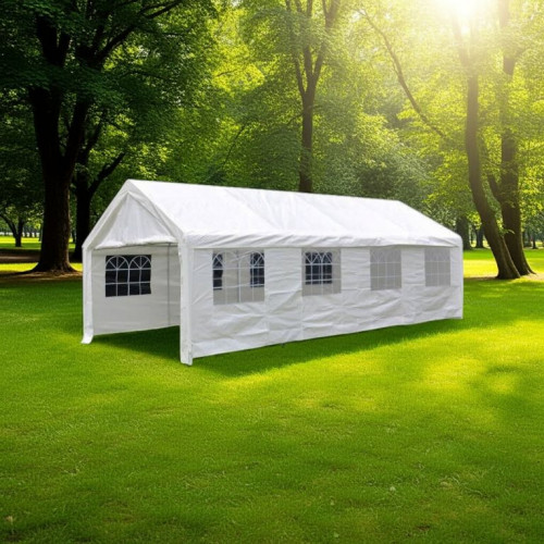 Záhradný párty stan - biely, 4 x 8 m