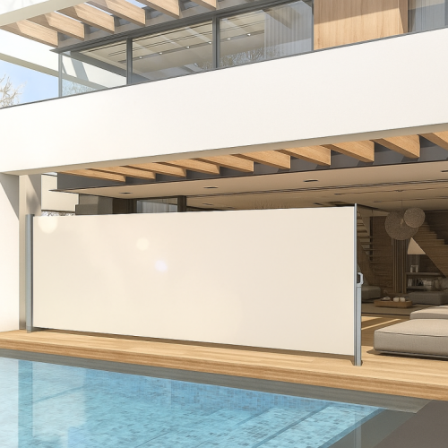 JAGO Výsuvná bočná zástena, 160 x 500 cm, béžová