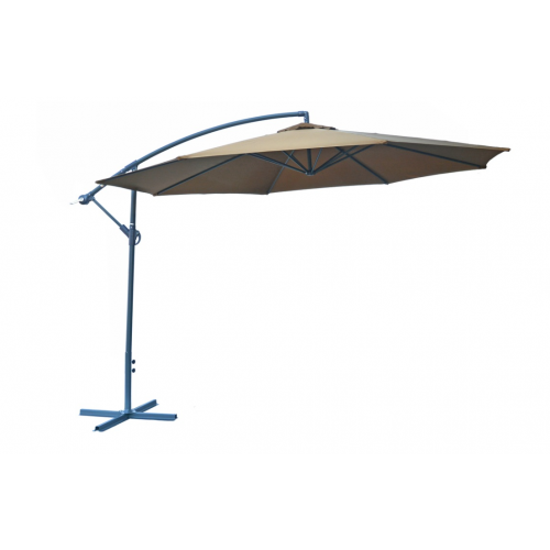 Slnečník kovový  ø 350 cm - hnedá