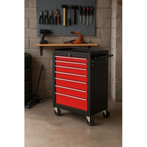 TIMBERTECH vozík na náradie, 7 zásuviek s vložkami
