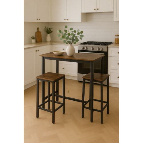 Miadomodo Retro barový stôl + 2 stoličky