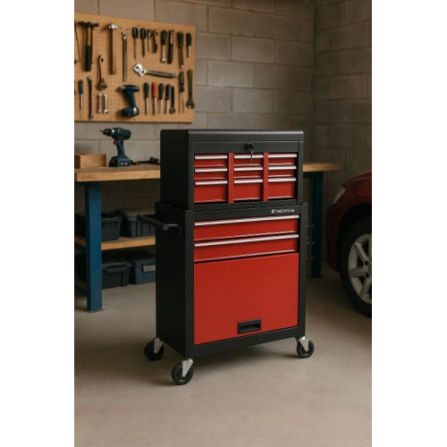 Pojazdná dielenská skriňa, 5 zásuviek, 615 x 330 x 1085 mm