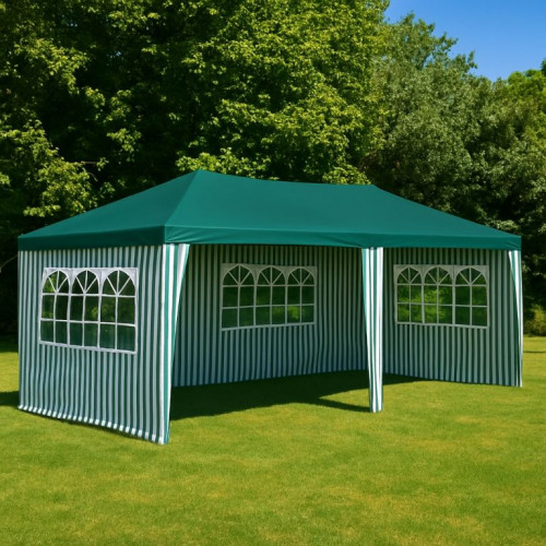 Záhradný párty stan 3 x 6 m, zelený