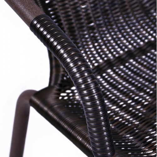 Záhradný polyratanový set - 4 stoličky a sklenený stôl