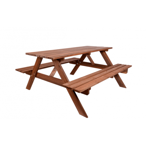 Záhradný set PIKNIK z borovice a gaštanu, 180CM