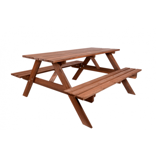 Záhradný set PIKNIK z borovice a gaštanu, 200 cm