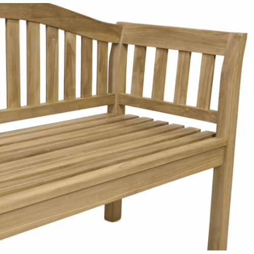 Záhradná lavica DIVERO 2miestna, neošetrená, 131,5 cm