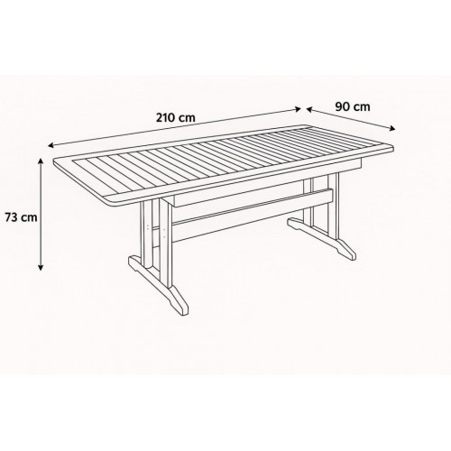 Záhradný drevený stôl LUISA