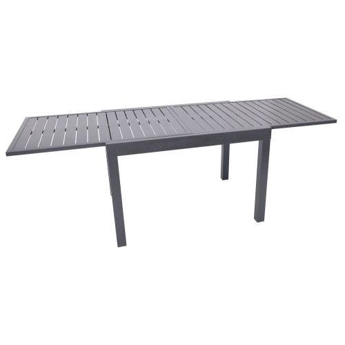 Hliníkový rozkladací stôl čierny na terasu a záhradu 110/220