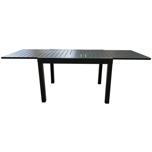 Hliníkový rozkladací stôl čierny na terasu a záhradu 110/220