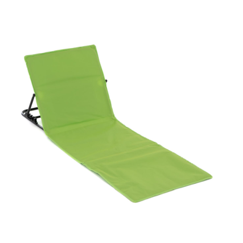 Polstrovaná plážová podložka s operadlom, zelená,skladateľne