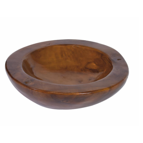 Dekoratívna misa z teakového dreva Ø 30 cm, hnedá