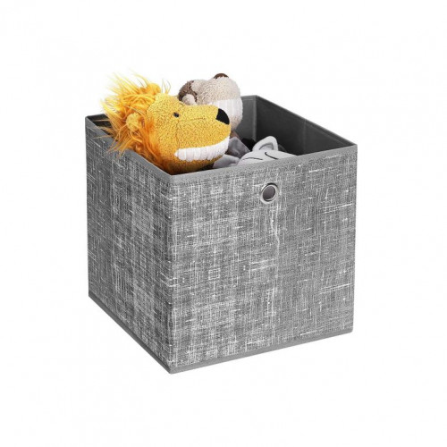 Sada 6 úložných boxov 30×30×30 cm, sivá melange