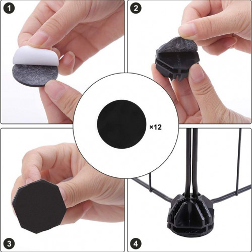 Ohrádka pre morčatá a králiky SONGMICS, čierna, 143×73×46 cm