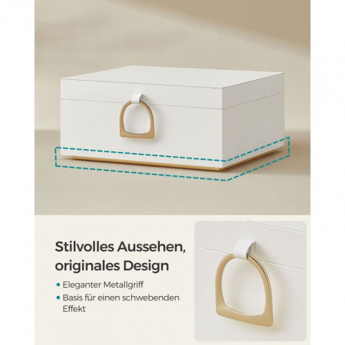 SONGMICS šperkovnica s priehradkami a úchytom, 2poschodový