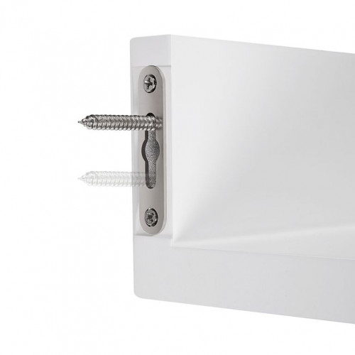 Sada 3 bielych nástenných políc SONGMICS, vysoký lesk