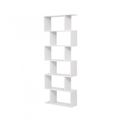 Biela knižnica VASAGLE 6 políc, voľne stojaci regál