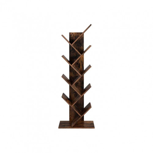 Knižnica VASAGLE Tree, 8 políc, rustikálna hnedá