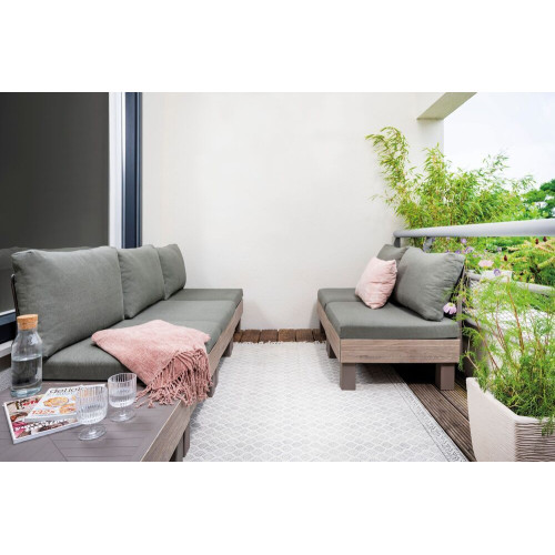 Záhradné plastové kreslo ELEMENTS SIGNATURE, hnedé