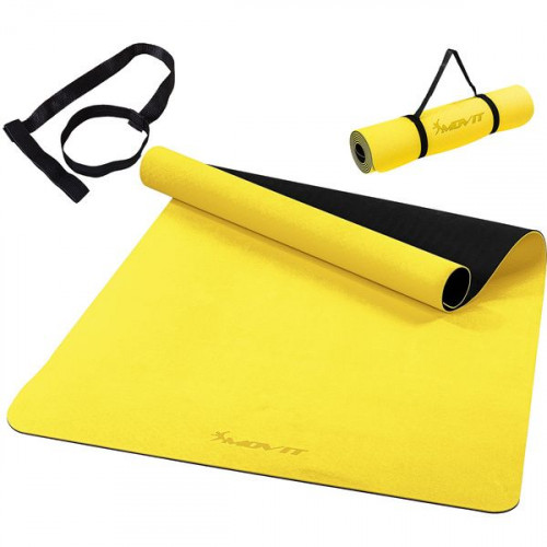 MOVIT Jóga podložka na cvičenie, 190 x 100 cm, žltá