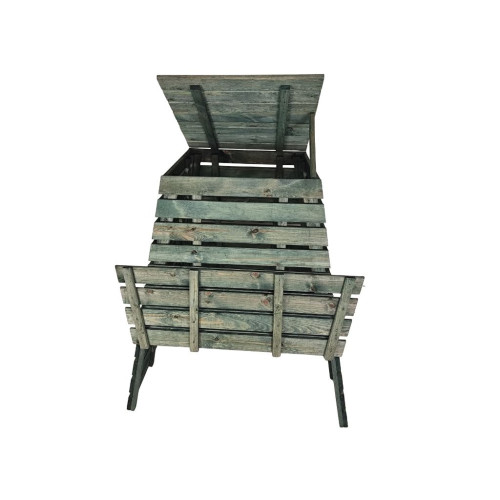 Drevený kompostér 1040 L pyramída, zelený Drevený kompostér 1040 L pyramída, zelený