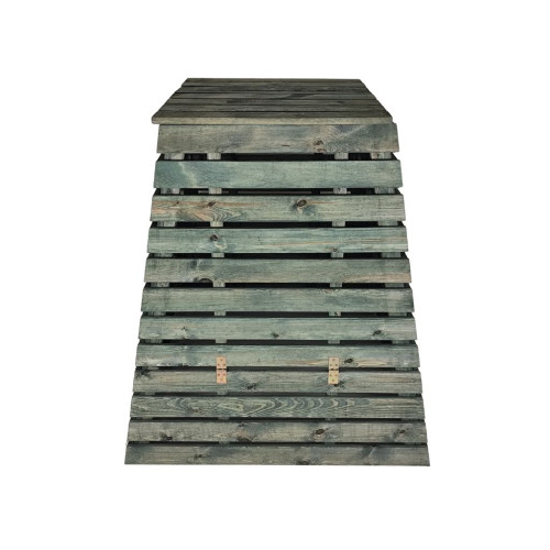 Drevený kompostér 1040 L pyramída, zelený