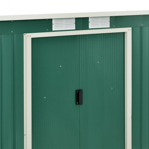 Záhradný domček na náradie, 213 x 130 x 173 cm, tmavozelený