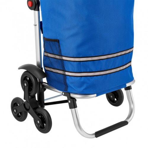 Nákupný vozík 3 v 1 na schody - objem 56 l, modrý
