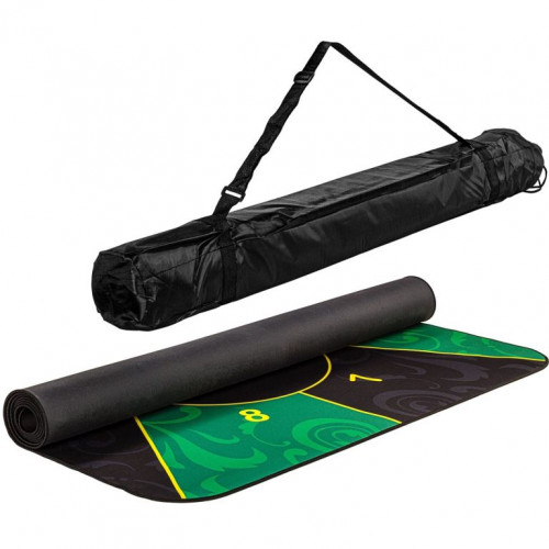 Skladacia pokerová podložka, zelená/čierna, 200 x 90 cm