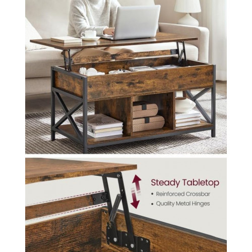 Multifunkčný konferenčný stolík, sklopný, 100×50×62 cm