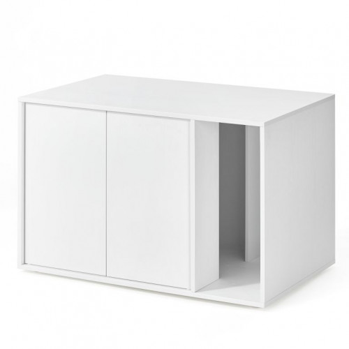 Moderná skrinka na mačací záchod, biela, 80x50x53 cm