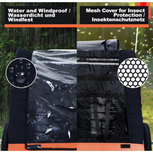 Jago príves za bicykel 2V1, oranžový