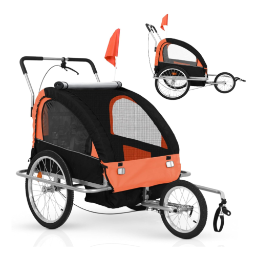 Jago príves za bicykel 2V1, oranžový