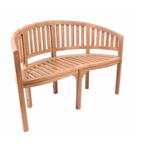 Záhradná lavica z teakového dreva, 2-miestna, 120 cm