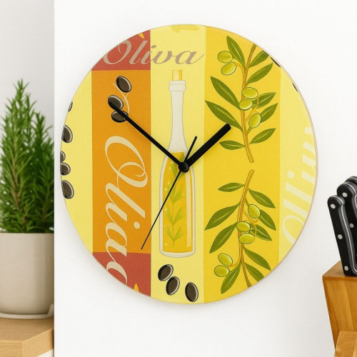 Nástenné hodiny WENKO 27 cm - oliva