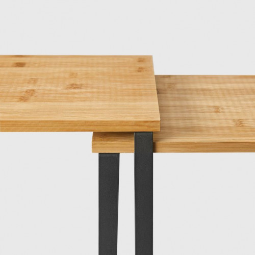 Stohovateľné bambusové police na kuchynskú linku, súprava 2