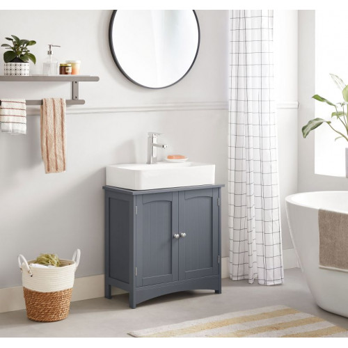 Kúpeľňová skrinka pod umývadlo 60x30x60 cm, sivá