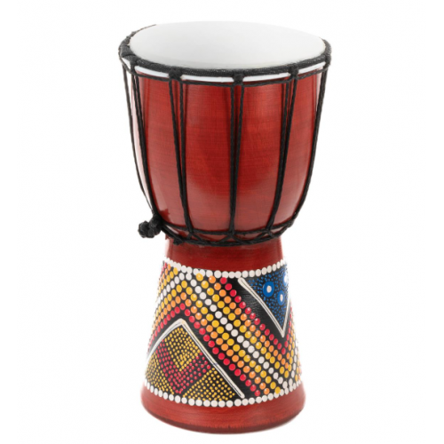 Detský bubon djembe 30 cm, mahagón, ručne maľovaný