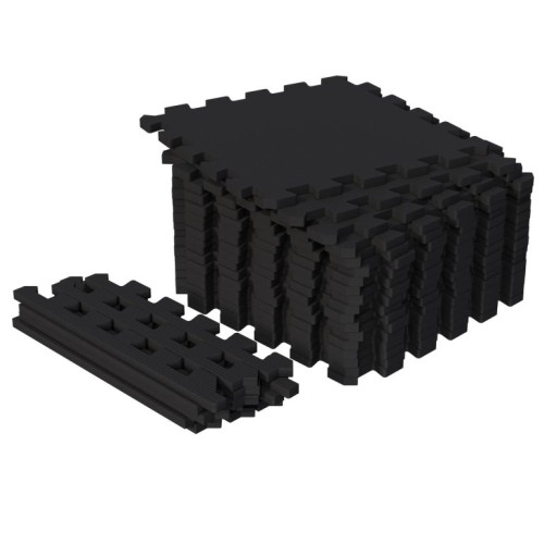 Gorilla Sports Sada ochranných podložiek, čierna, 18 ks