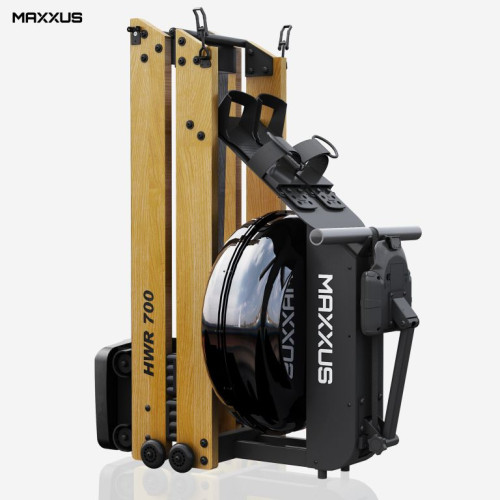 MAXXUS Veslovací trenažér, vodný, drevo, nosnosť 150 kg