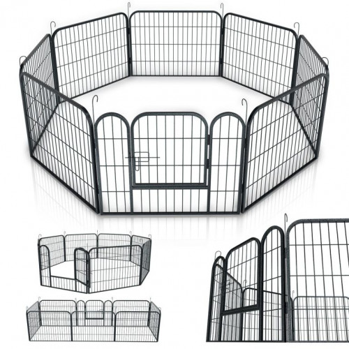 Kovová klietka pre šteniatka a malé zvieratá 80x60 cm,Ø210cm