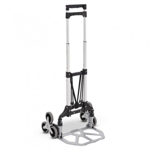 Skladací schodový vozík, 80 kg, teleskopická rukoväť