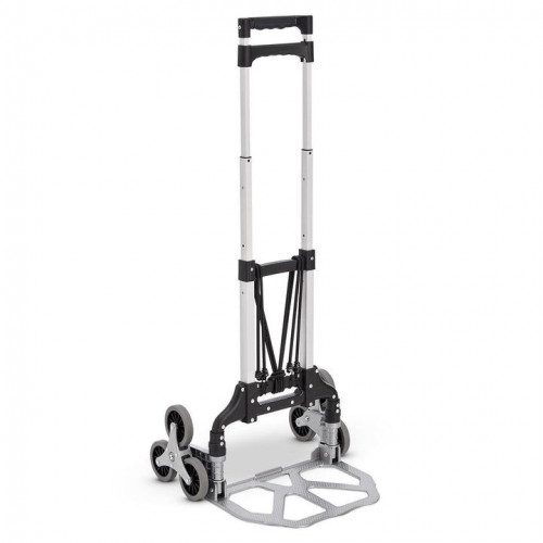 Skladací schodový vozík, 80 kg, teleskopická rukoväť