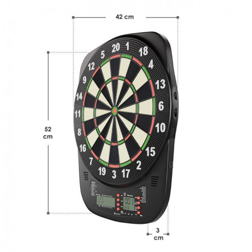 Elektronická šípková doska, LCD, USB-C, 18 šípok