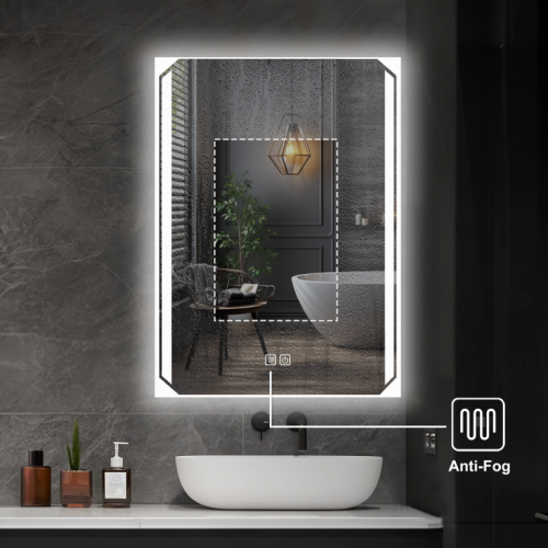 LED kúpeľňové zrkadlo 60 x 80 cm s odmlžovaním