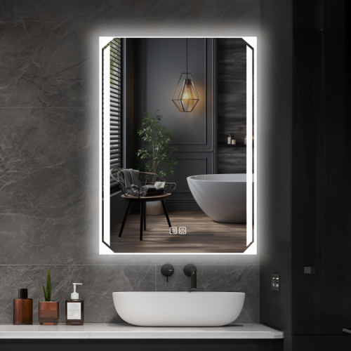 LED kúpeľňové zrkadlo 60 x 80 cm s odmlžovaním