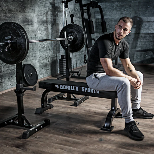 Gorilla Sports Stojan na veľkú tyč, polohovateľný, 160 cm